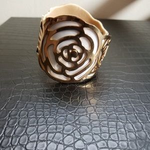 Flower cuff bracelet